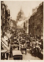 Fleet Street und St. Pauls, 1897, Fotografie aus The Times